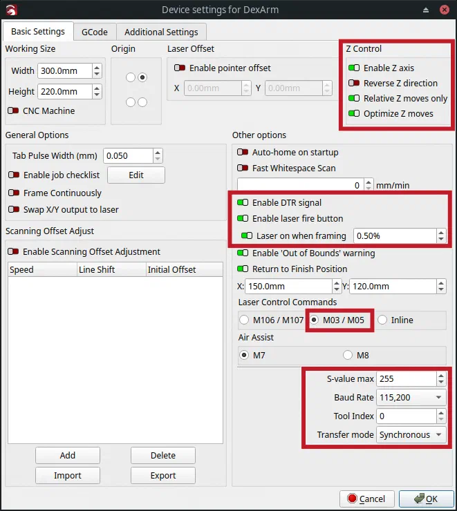 Device Settings