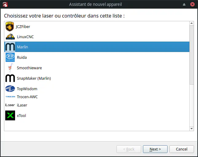 Type de contrôleur