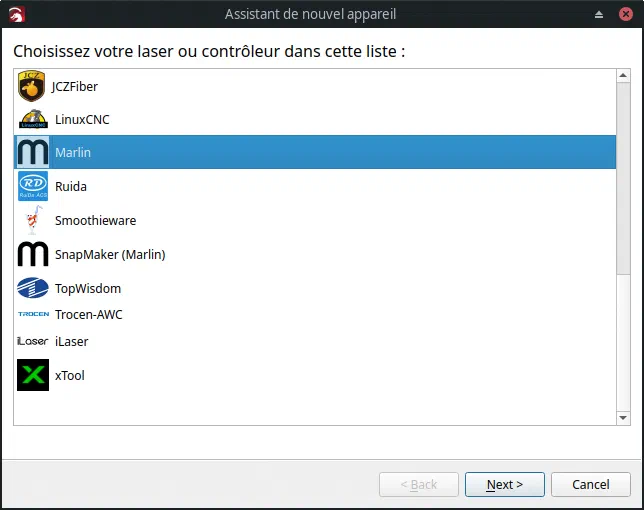Type de contrôleur