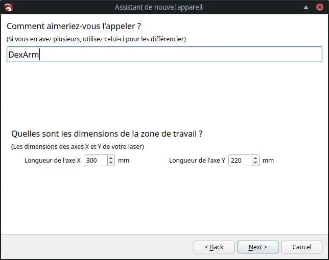 Nom et dimensions