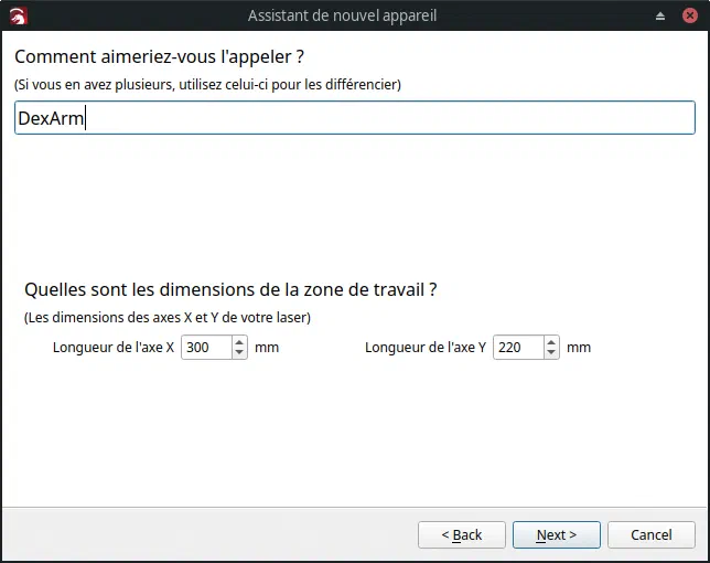 Nom et dimensions